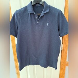 Polo Ralph Lauren | Size Large | Mens Navy Blue Solid Polo Short Sleeve